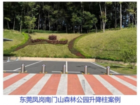 東莞鳳崗南門(mén)山森林公園升降柱現(xiàn)場(chǎng)案例